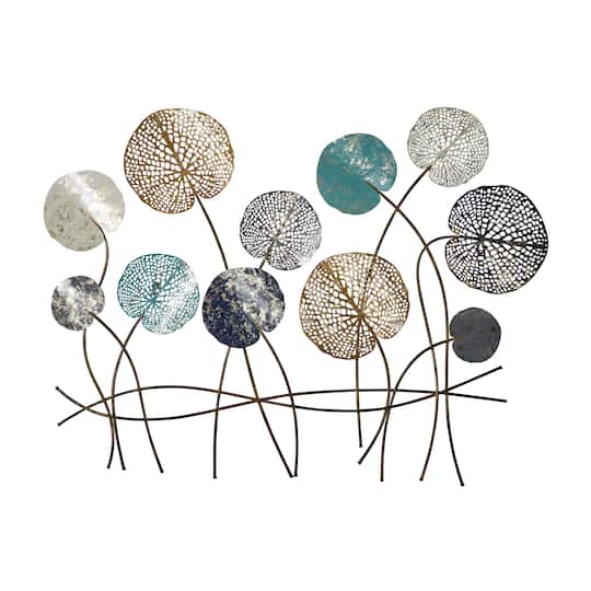 38" Multicolored Modern Iron Wall Décor
